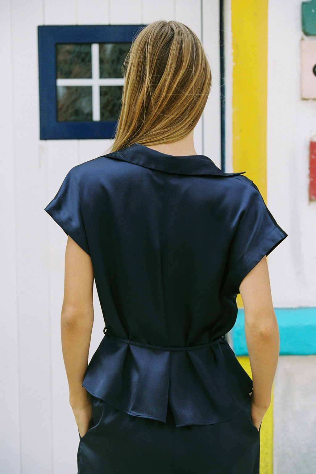 SATIN SHIRT WITH BELT - Zara фото 5