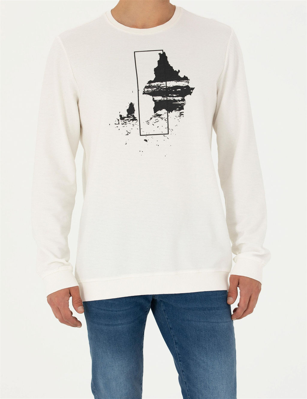 Ekru Regular Fit Sweatshirt - Pierre cardin фото 6