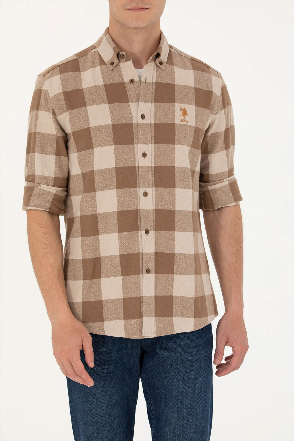 Мужская рубашка Lumberjack кокосового цвета - U.s. polo assn фото 6