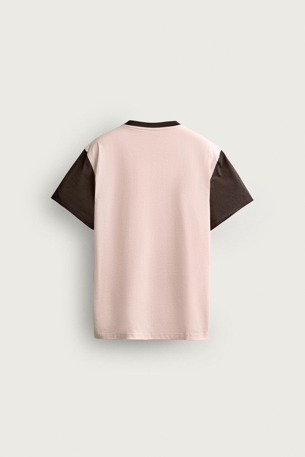 CAMISETA REGULAR FIT COLOR BLOCK / Rosa palo - Zara фото 8