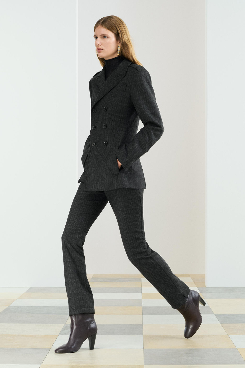 SKINNY STRIPED TROUSERS - Zara фото 7