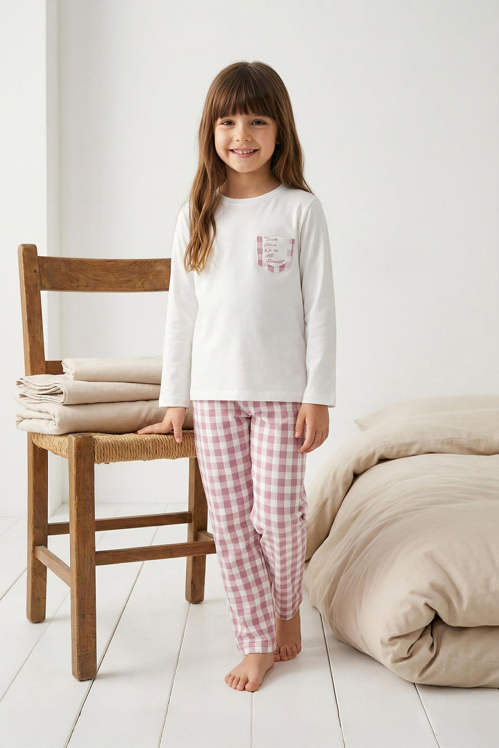Gri Yumusak Dokulu Erkek Cocuk Bask?l? Orme Pijama Tak?m TKDAW25AU00093 - Trendyolmilla фото 6