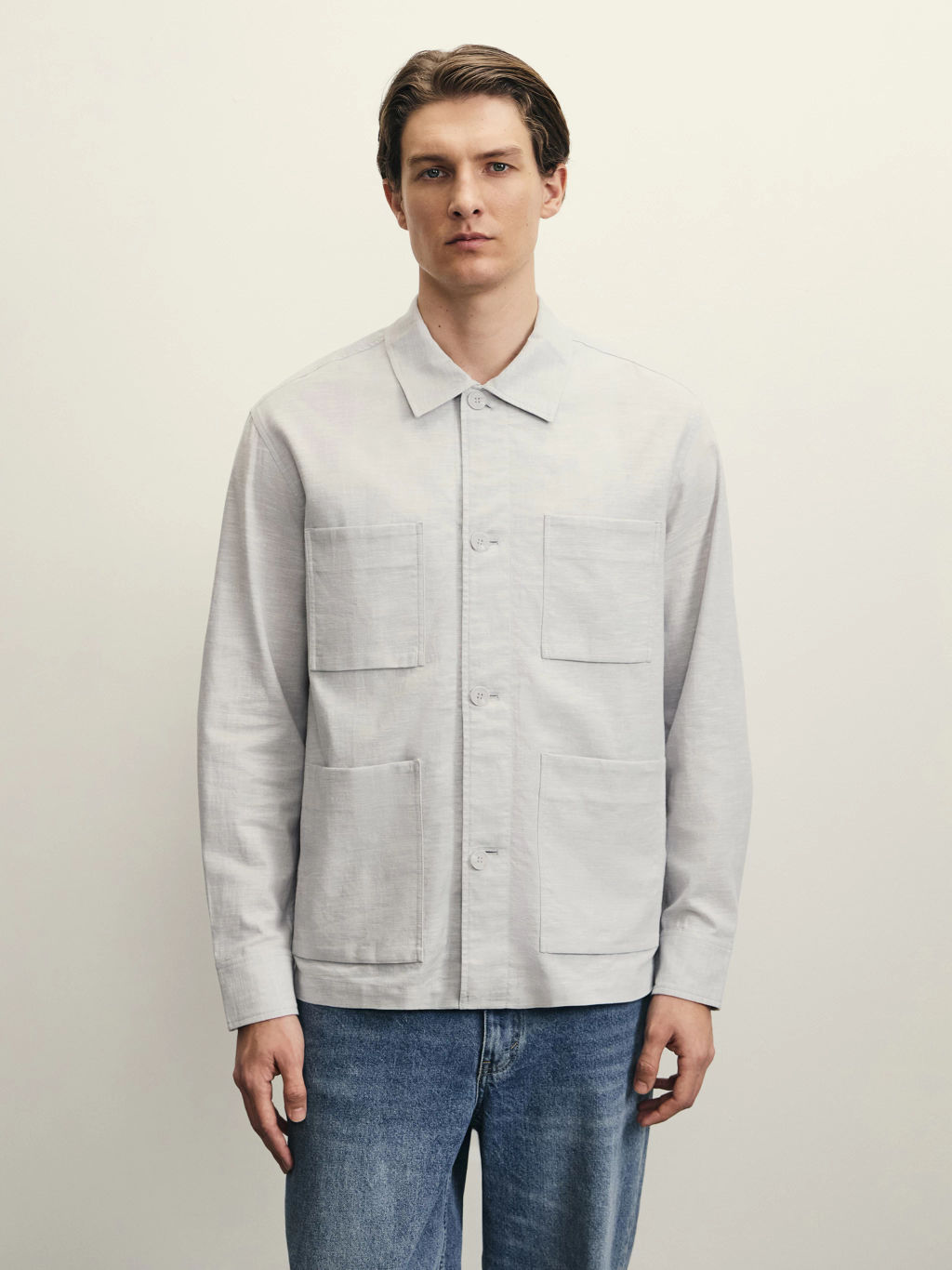 Рубашка овершот со льном / Zarina  фото 3