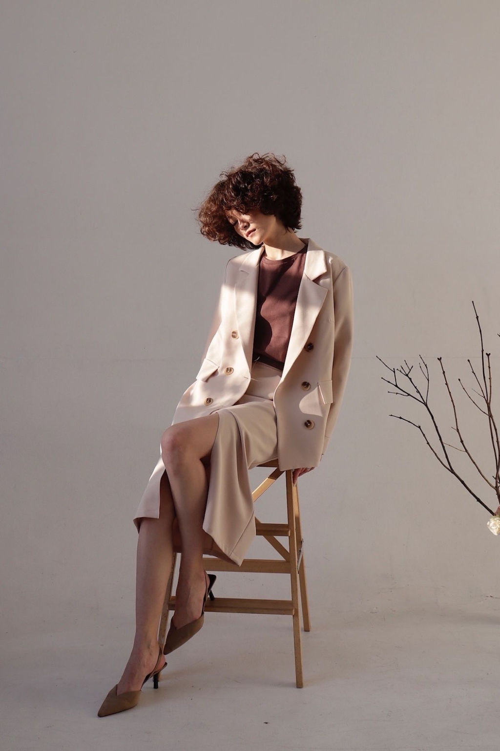 Жакет двубортный айвори - Martichelli фото 2