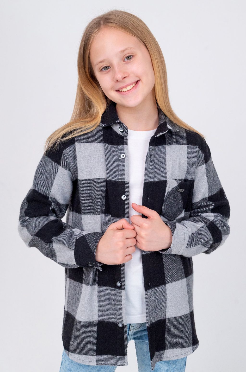 Детская теплая рубашка Happyfox