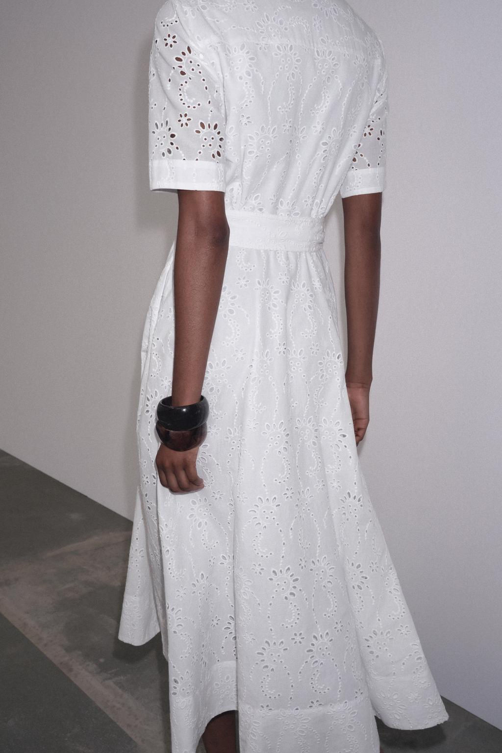 ZW COLLECTION EMBROIDERED SHIRT DRESS - Zara фото 4