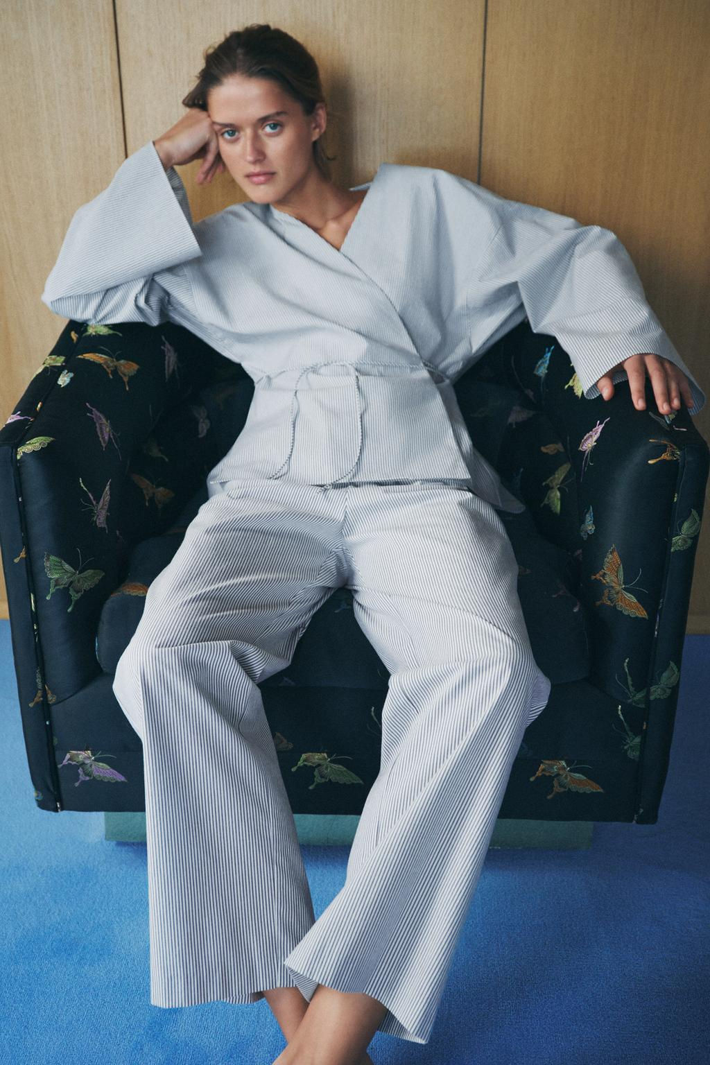 STRIPED KIMONO SHIRT