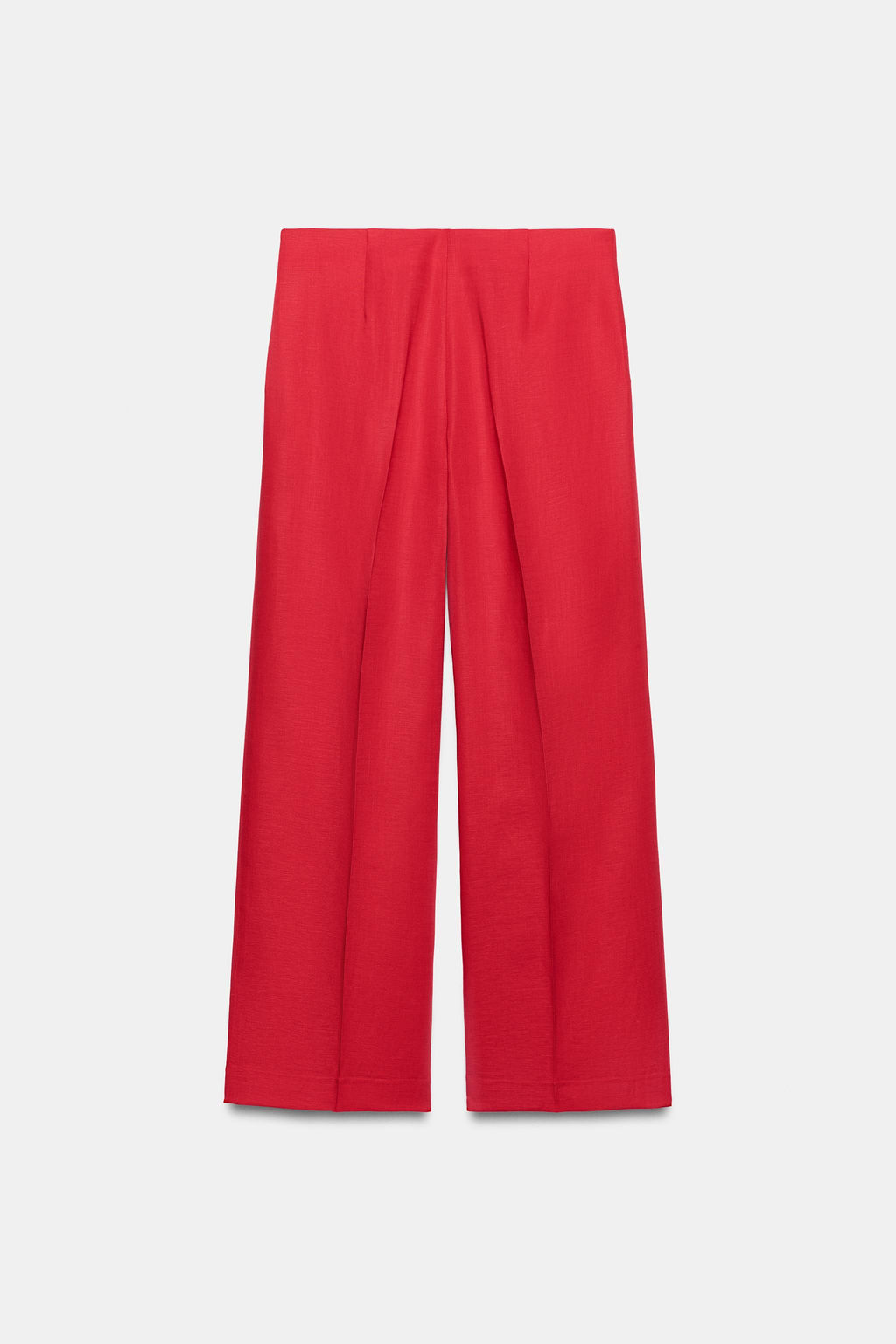 PANTAL?N RECTO CON LINO / Rojo - Zara фото 4