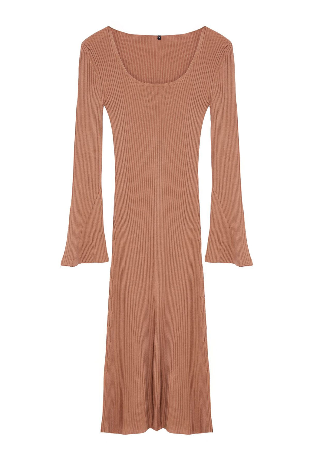 TRENDYOLMILLA Haki Midi Triko Basic Kol Ucu Detayl? Elbise TWOAW24EL00117  фото 6