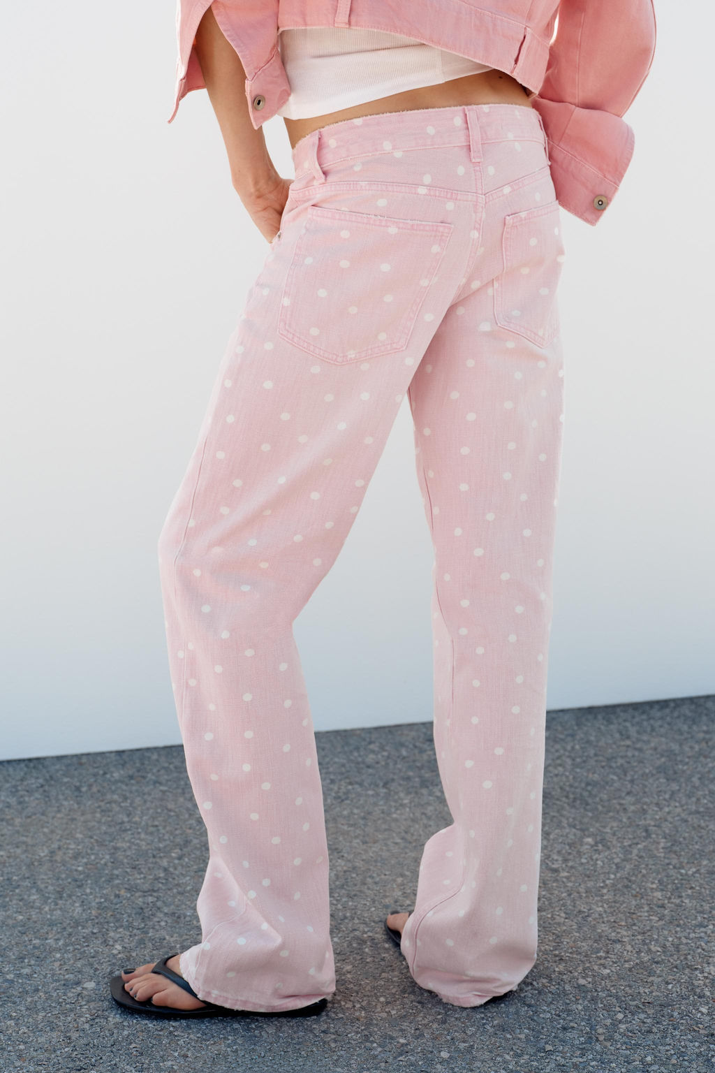 JEANS TRF WIDE LEG TIRO BAJO LUNARES / ?nico - Zara фото 4