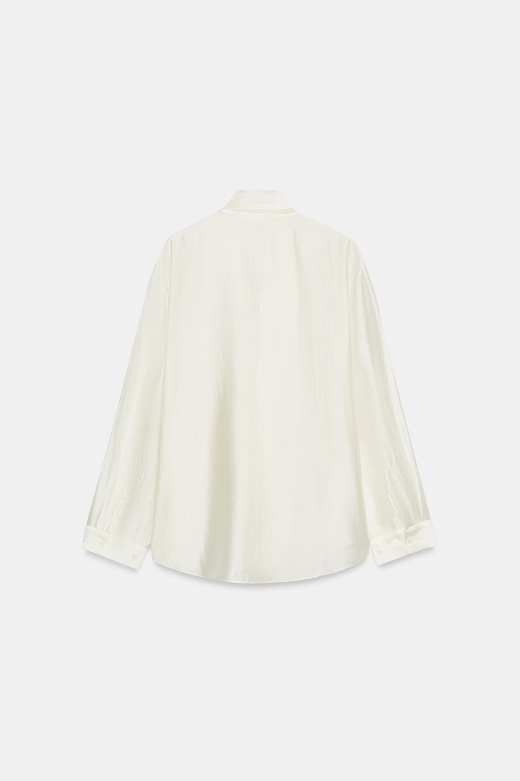 CAMISA FLUIDA LAZADAS ZW COLLECTION / Blanco - Zara фото 4