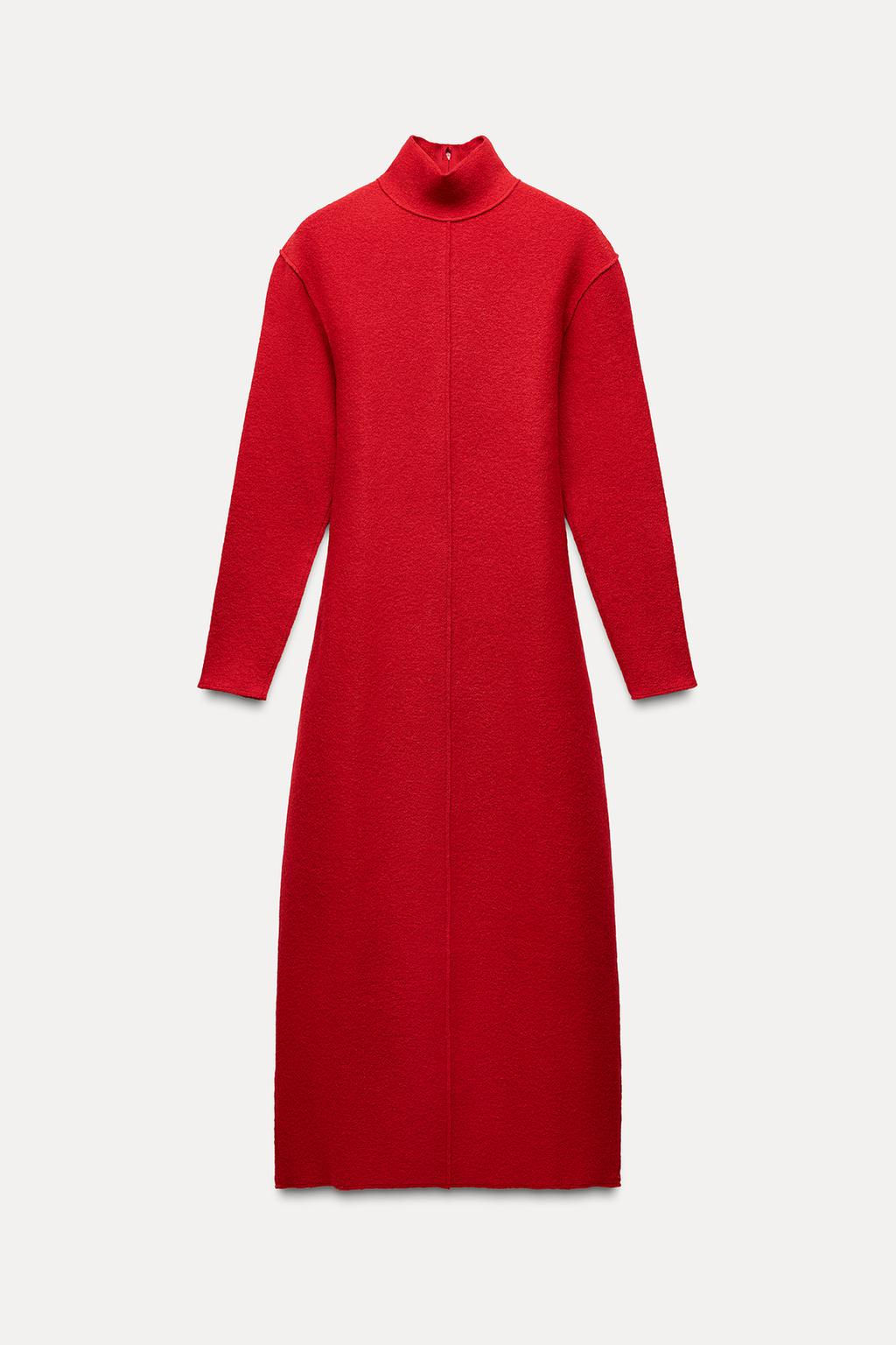 100% WOOL MIDI DRESS - Zara фото 8