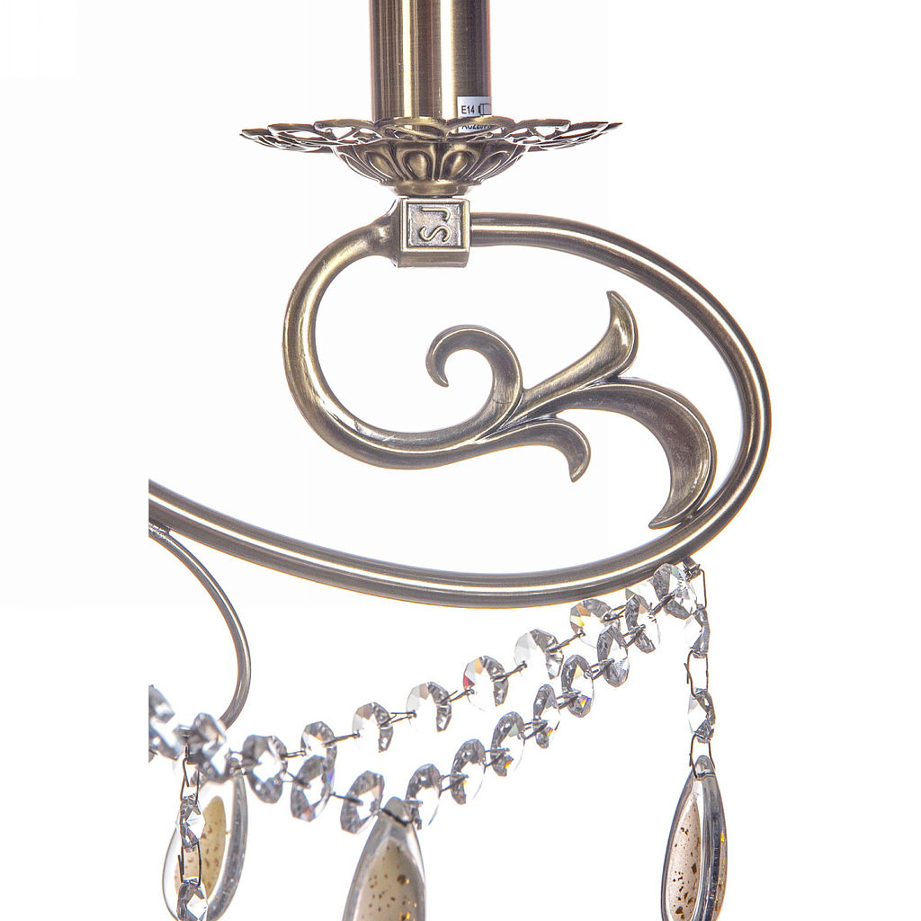 Люстра подвесная в стиле барокко "Biscotti" 5*40Вт Е14 6-MDG5932/5AB