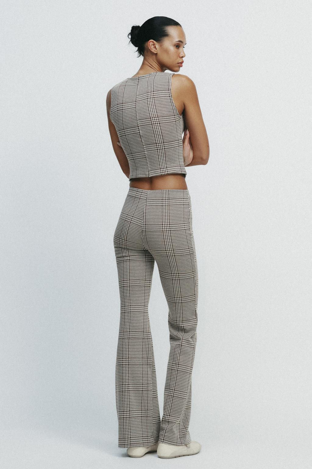 INTERLOCK BELL BOTTOM TROUSERS - Zara фото 8