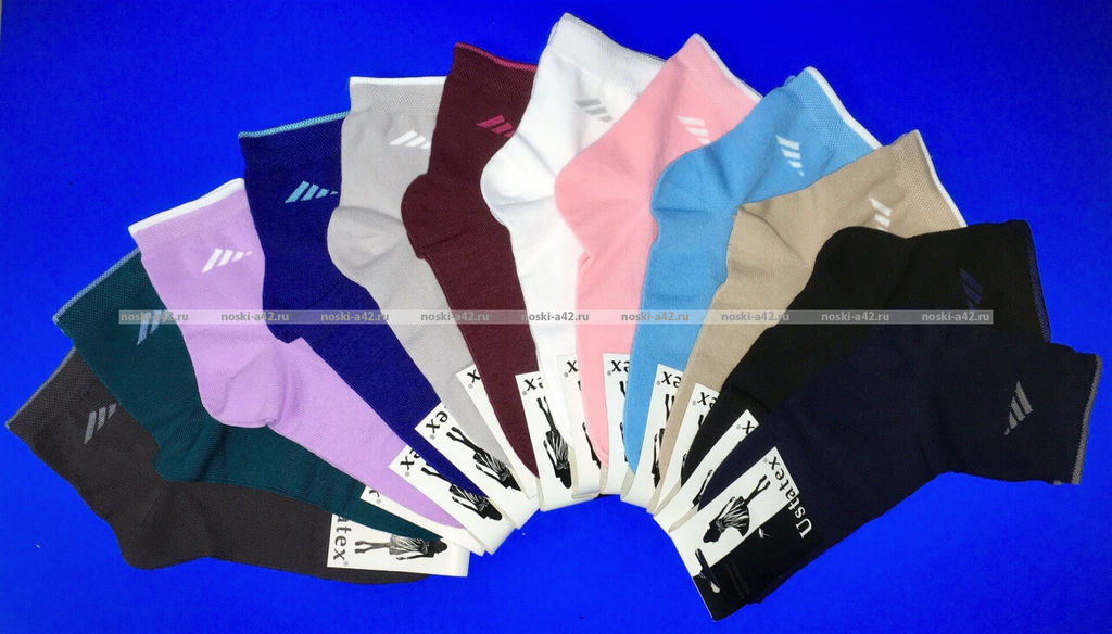 Цена за 10 пар. ЮстаТекс носки женские 2с15 СПОРТ ассорти