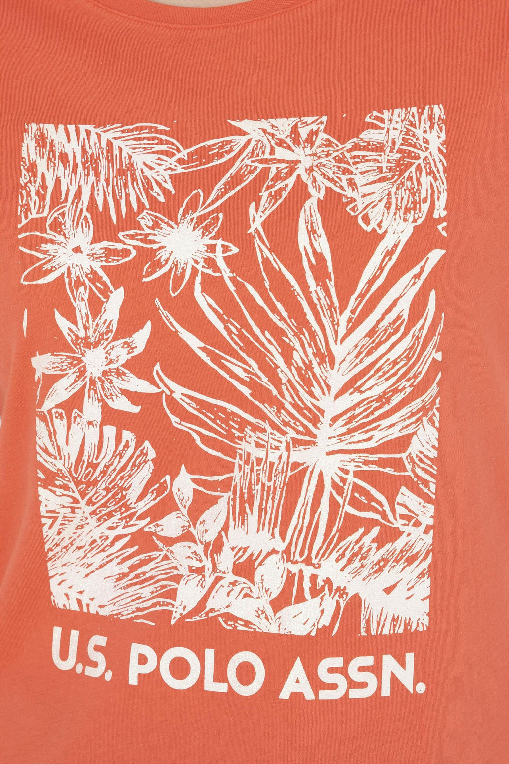 Женская футболка с круглым вырезом и цветком граната Неожиданная скидка в корзине - U.s. polo assn фото 7