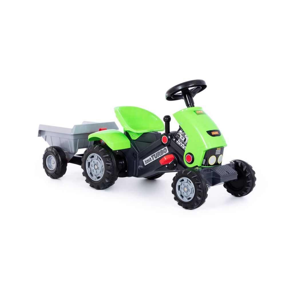 Каталка-трактор с педалями Turbo-2 с полуприцепом - Полесье фото 6