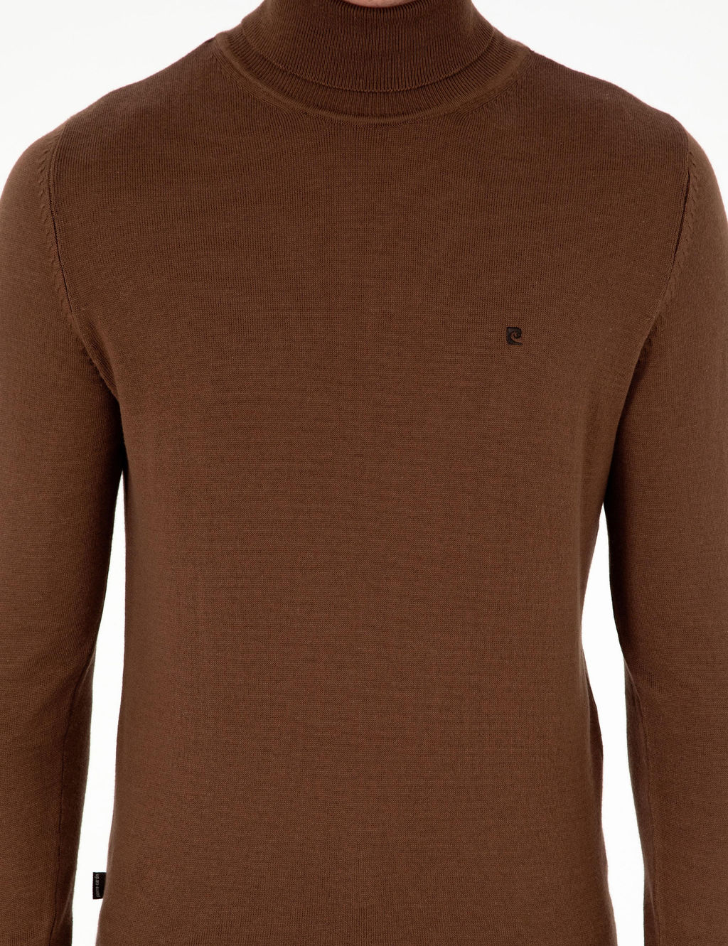 Koyu Kahverengi Slim Fit Bal_k__ Yaka Basic Triko Kazak - Pierre cardin фото 6