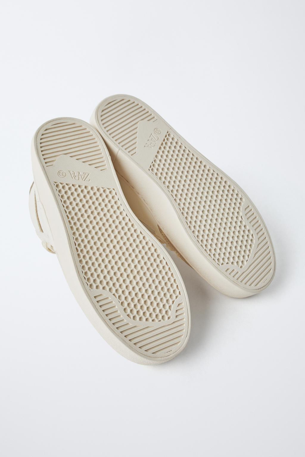 METALLIC HIGH TOP SNEAKERS - Zara фото 9