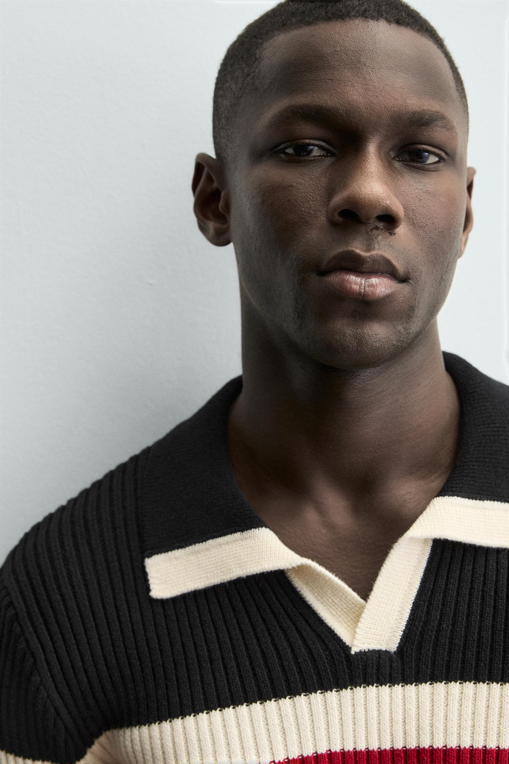 STRIPED JACQUARD KNIT POLO SHIRT - Zara фото 16