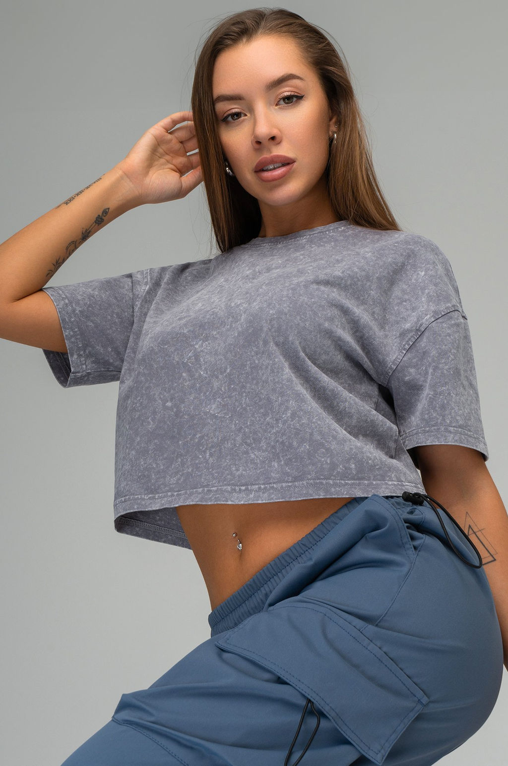 Женская укороченная футболка Happyfox