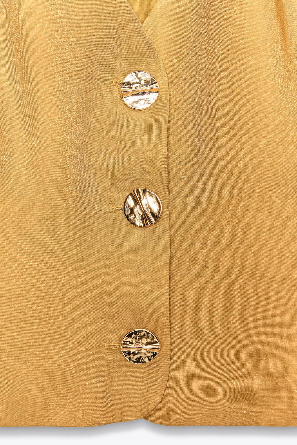 GOLD BUTTON SATIN TOP - Zara фото 16