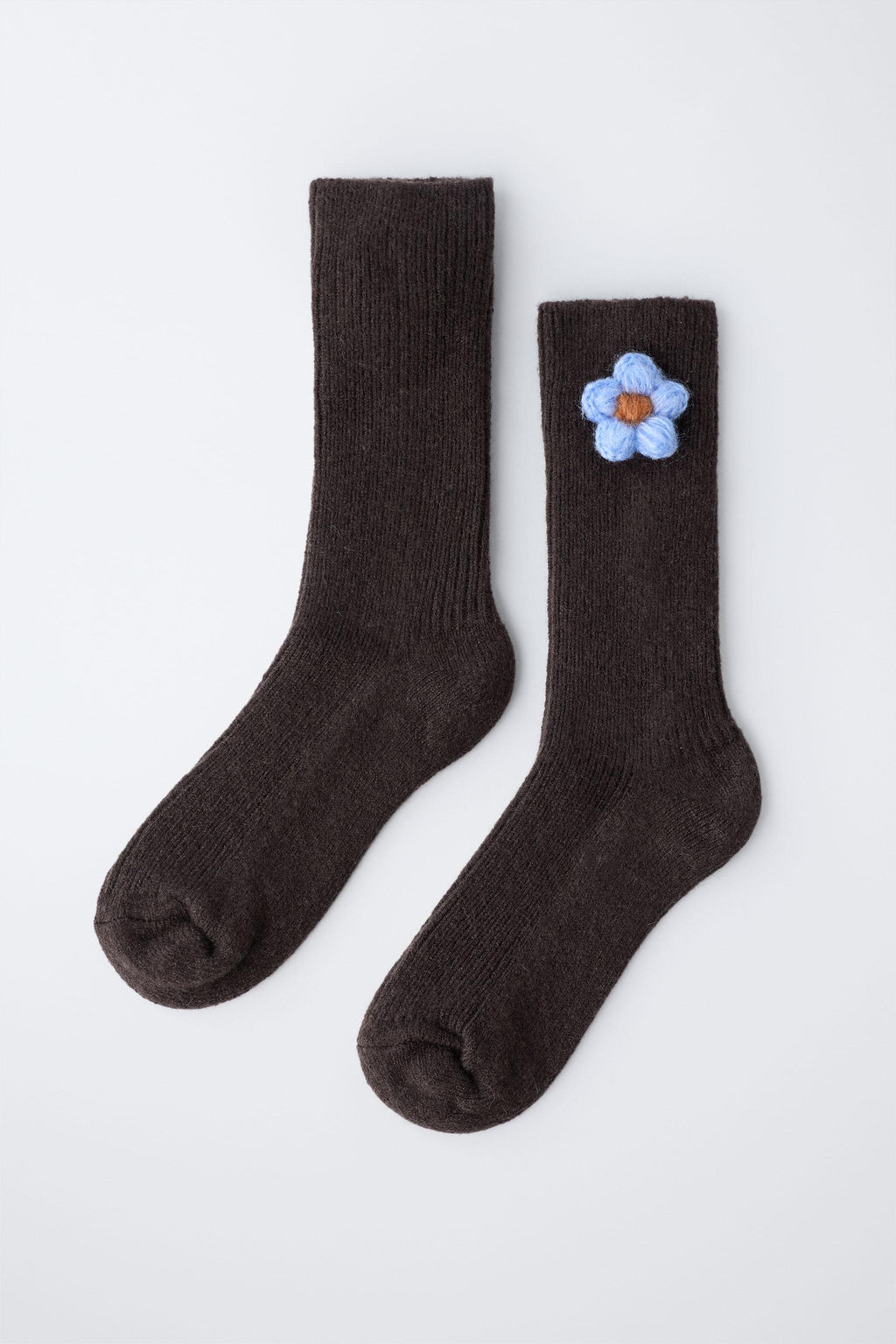 WOOL BLEND FLORAL SOCKS - Zara фото 4