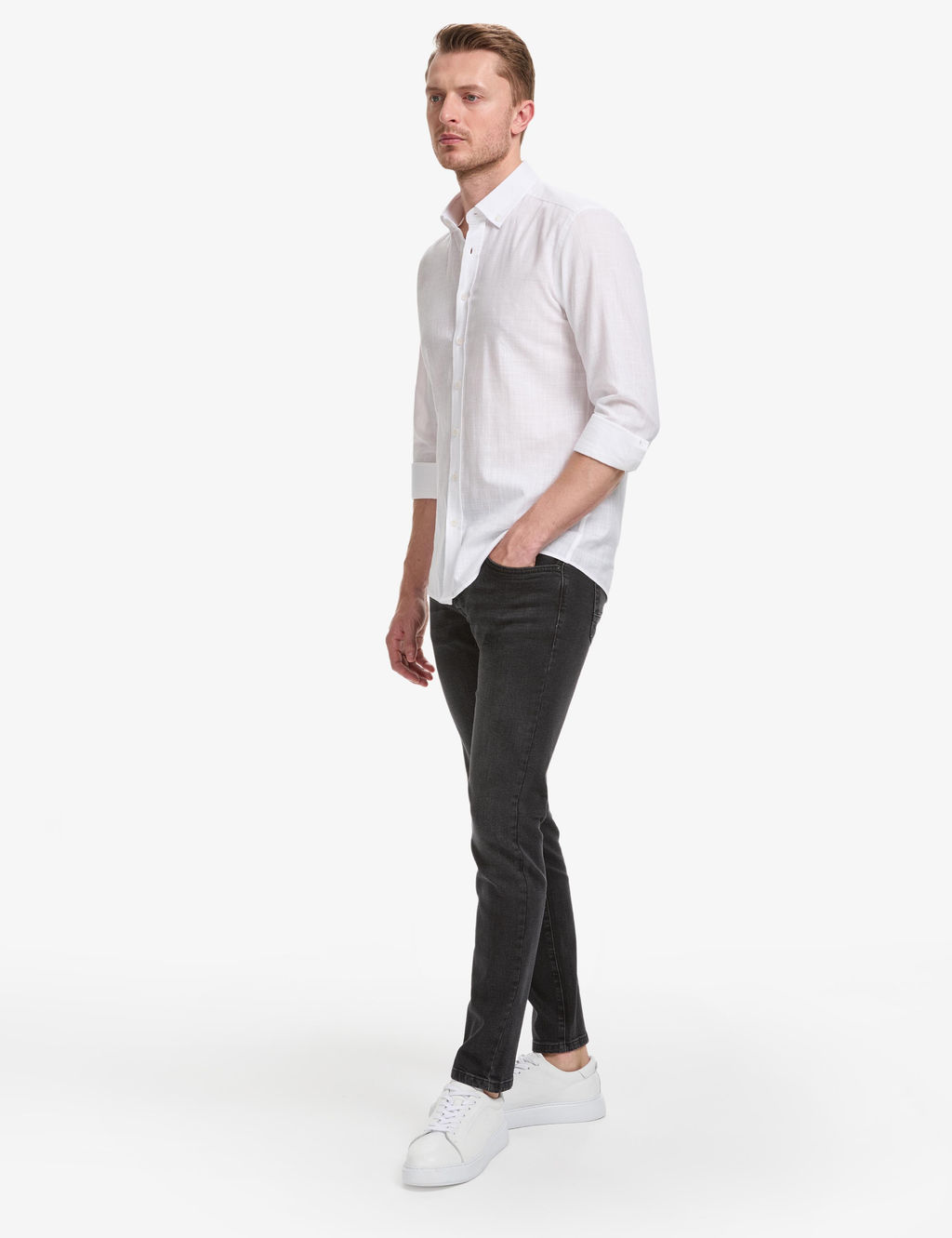 Siyah Slim Fit Jean Pantolon