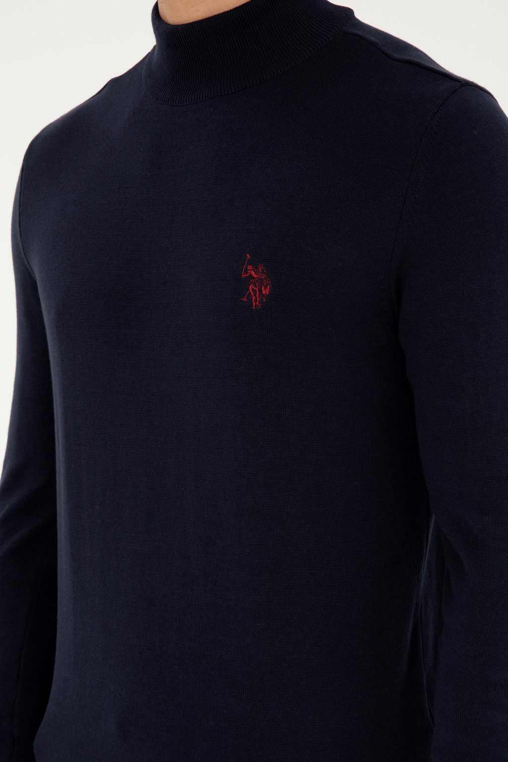 Мужской темно-синий базовый свитер Неожиданная скидка в корзине - U.s. polo assn фото 7