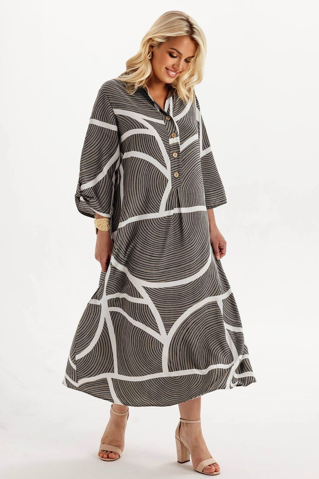 Платье штапель 6145/01/Хаки - Rise фото 2