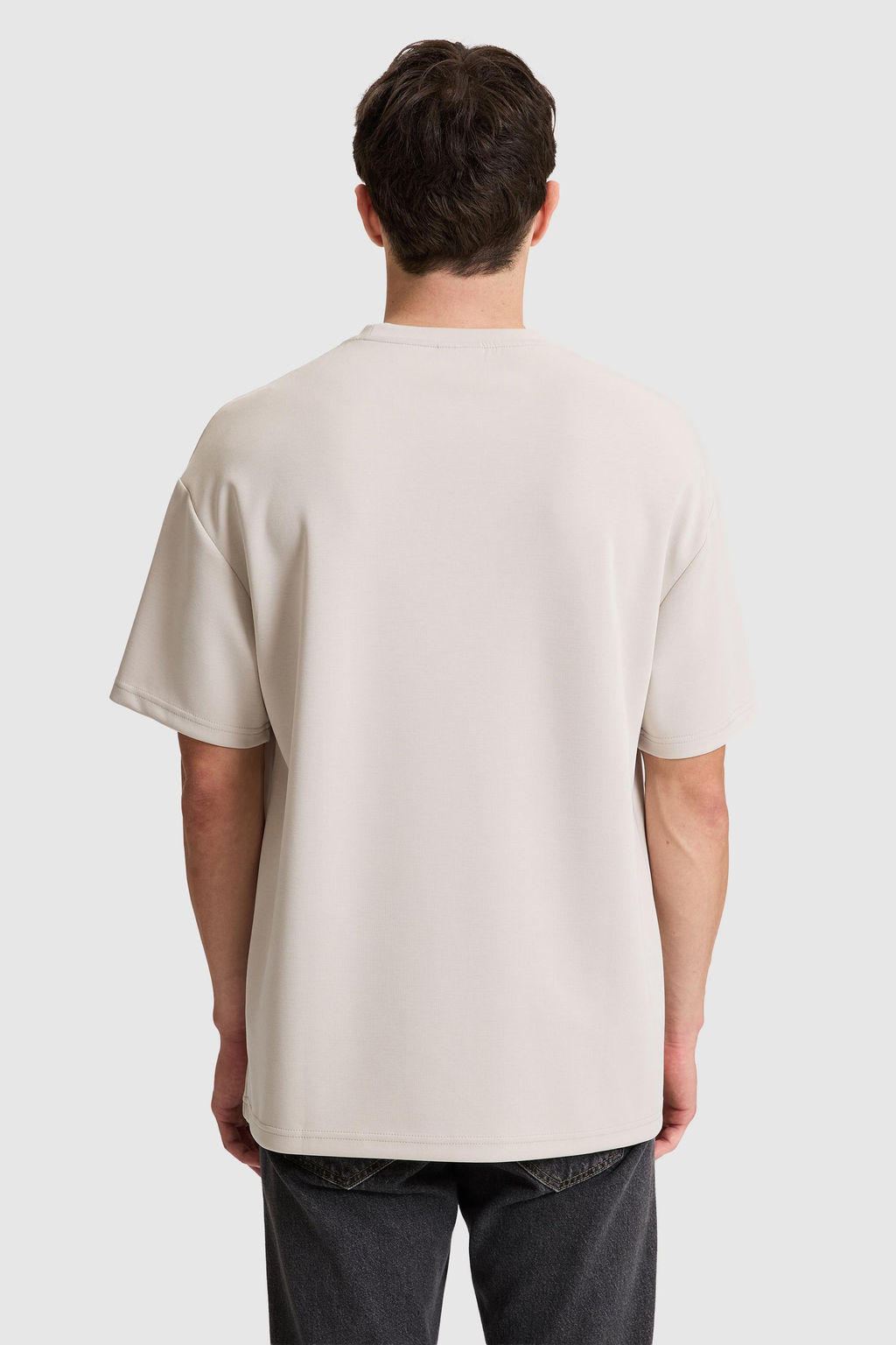 Erkek Ta_ Oversize Bisiklet Yaka Ti__rt