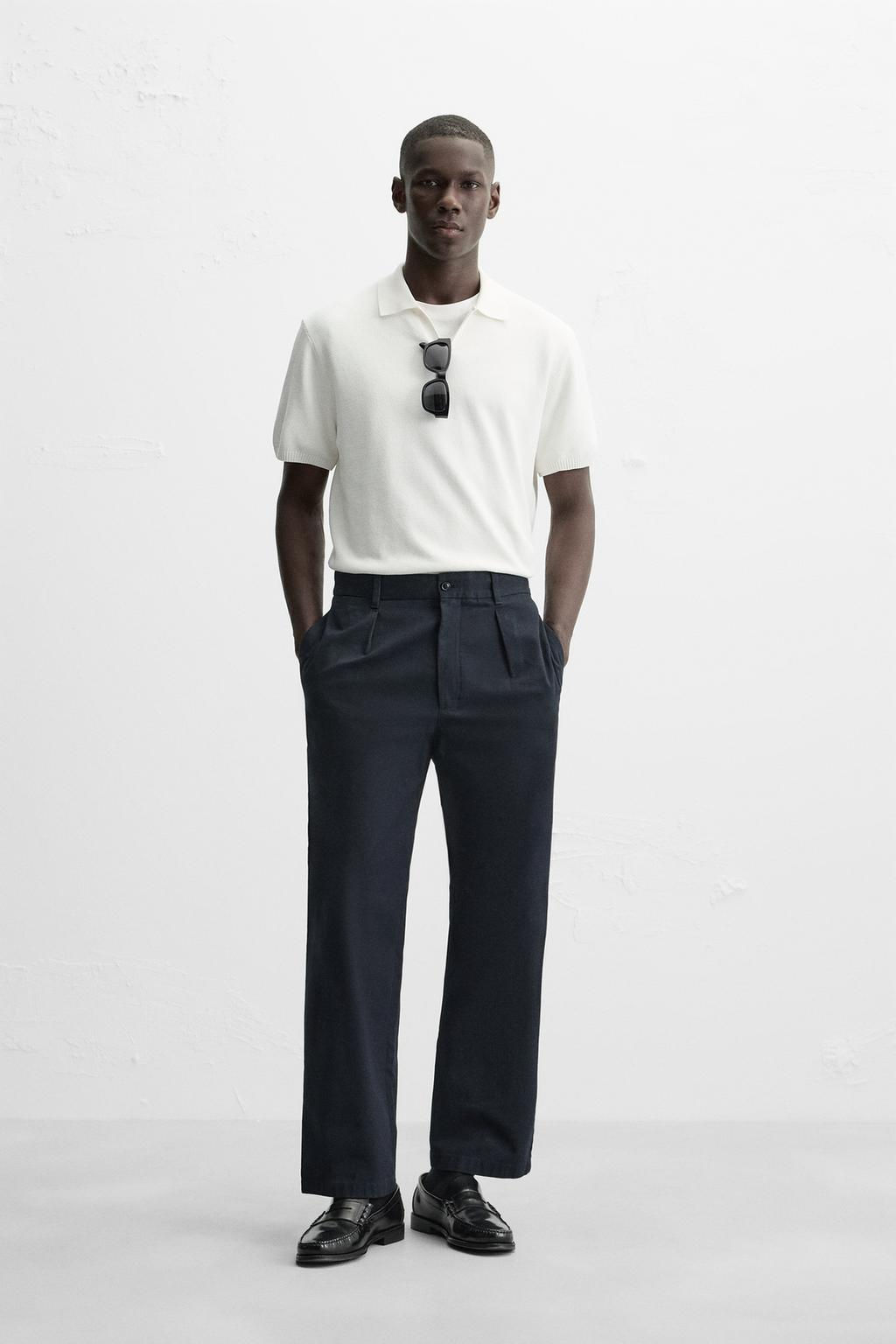 TEXTURED KNIT POLO SHIRT - Zara фото 20