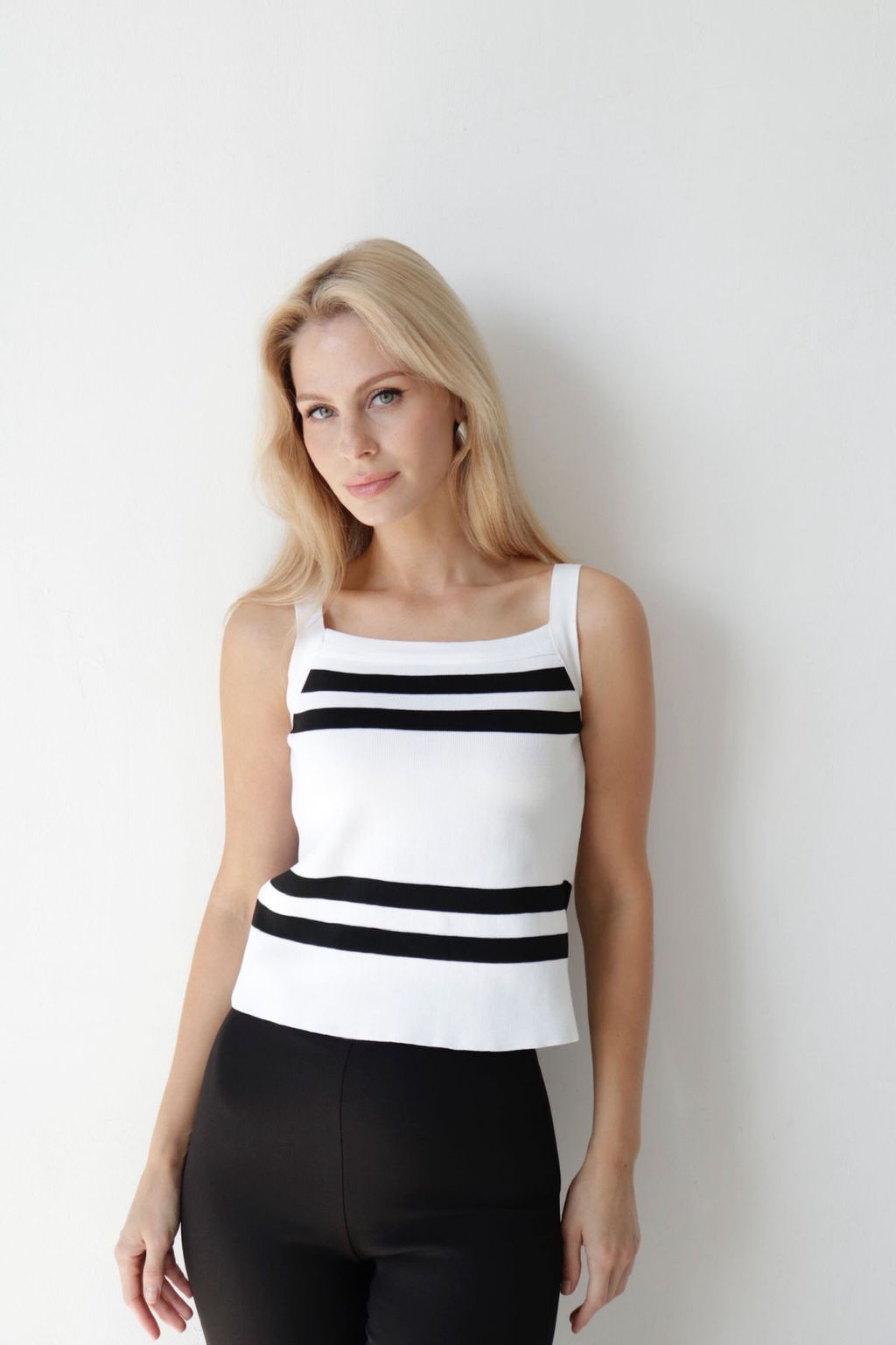 10084 Топ вязаный чёрно-белый - Martichelli фото 2