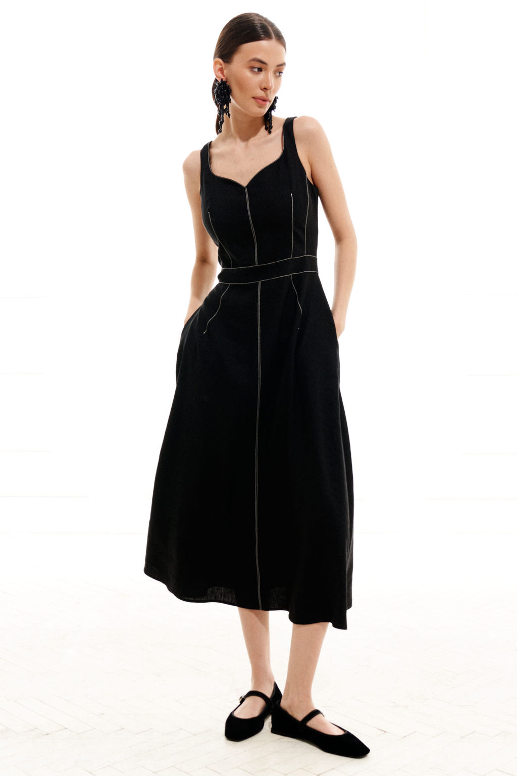 Сарафан 1991 (Лен - 100%) - Elletto фото 3