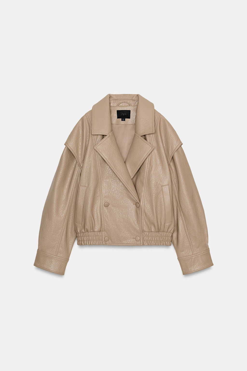 CHAQUETA BOMBER EFECTO PIEL / Piedra - Zara фото 7