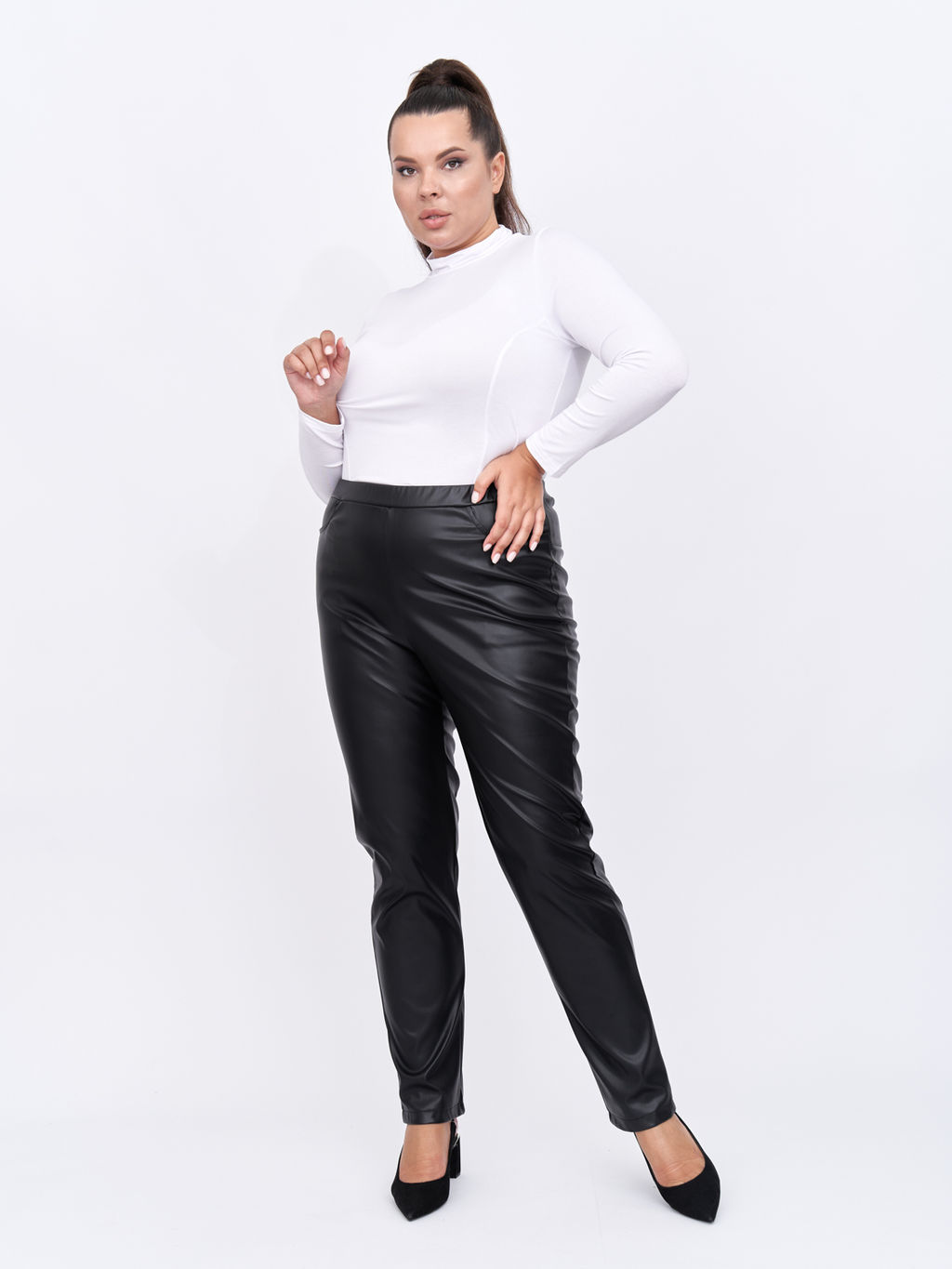 Брюки из эко-кожи ZBB32209BLK01 - Артесса фото 2
