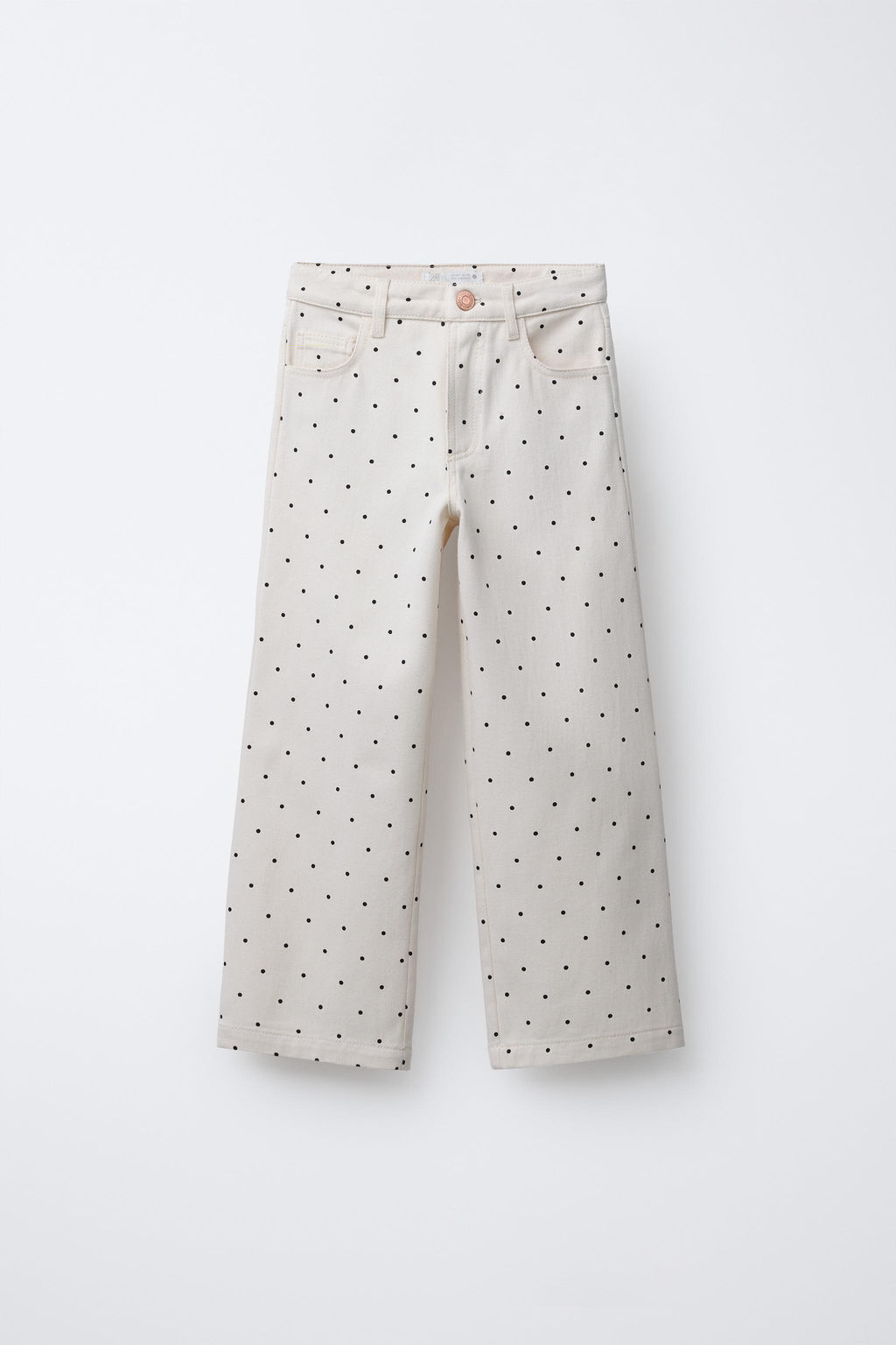 WIDE-LEG JEANS WITH POLKA DOTS - Zara фото 7