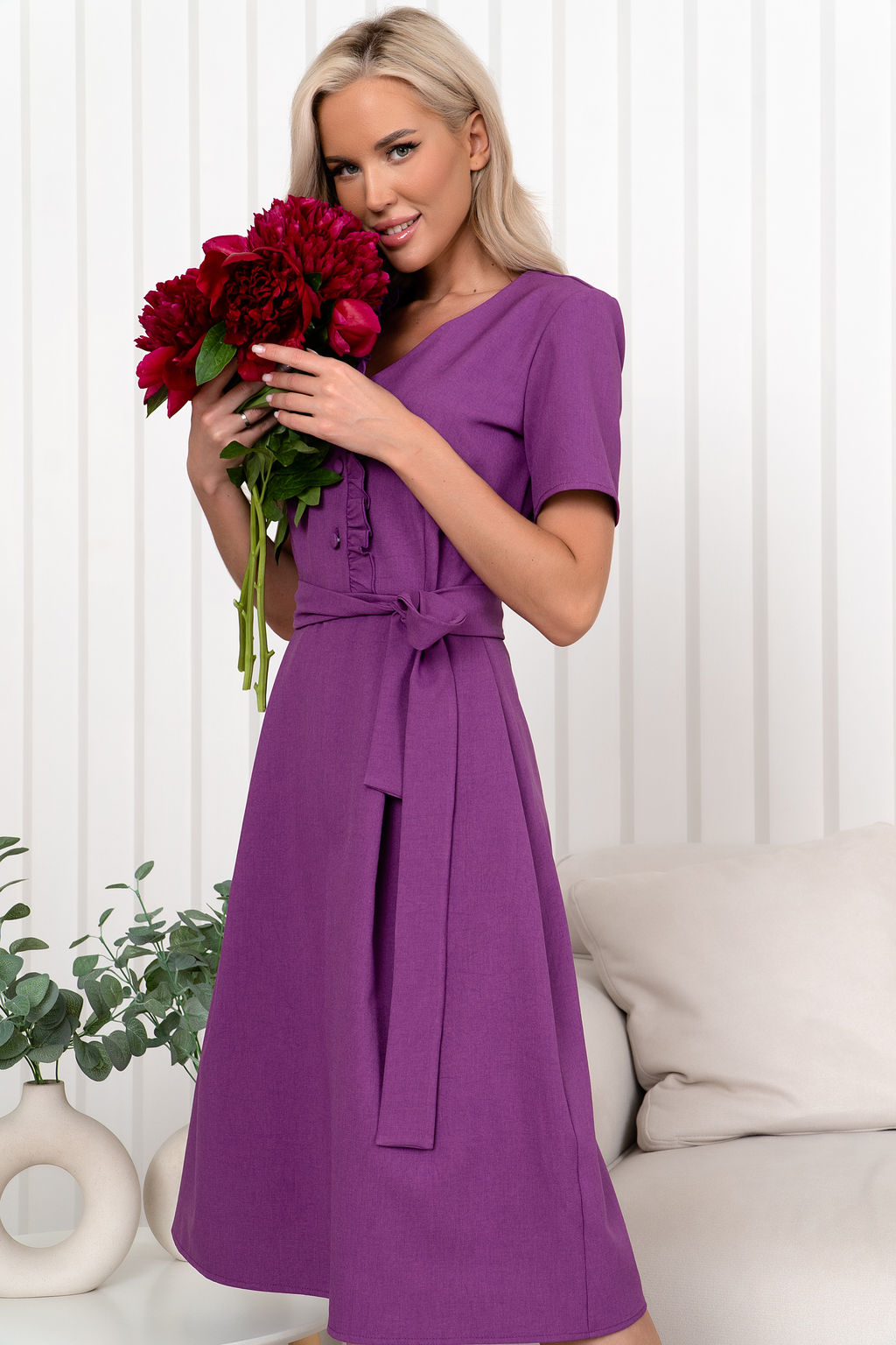 Платье Open Style 6842 сливовый