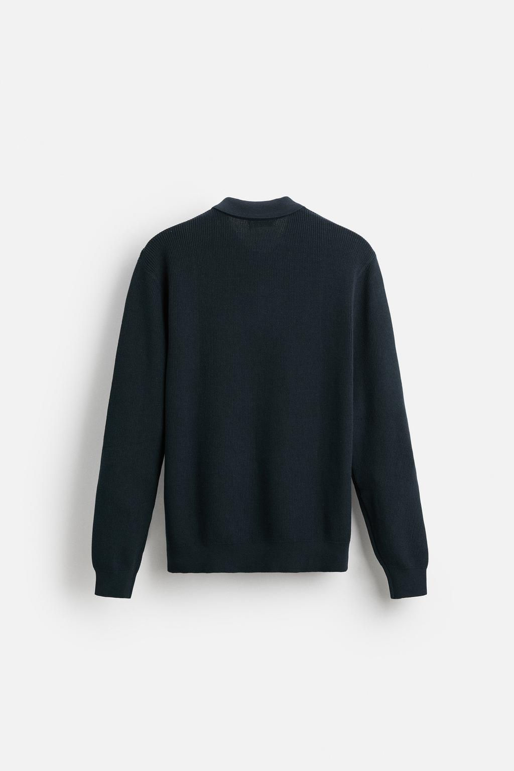 PURL KNIT POLO SHIRT - Zara фото 15