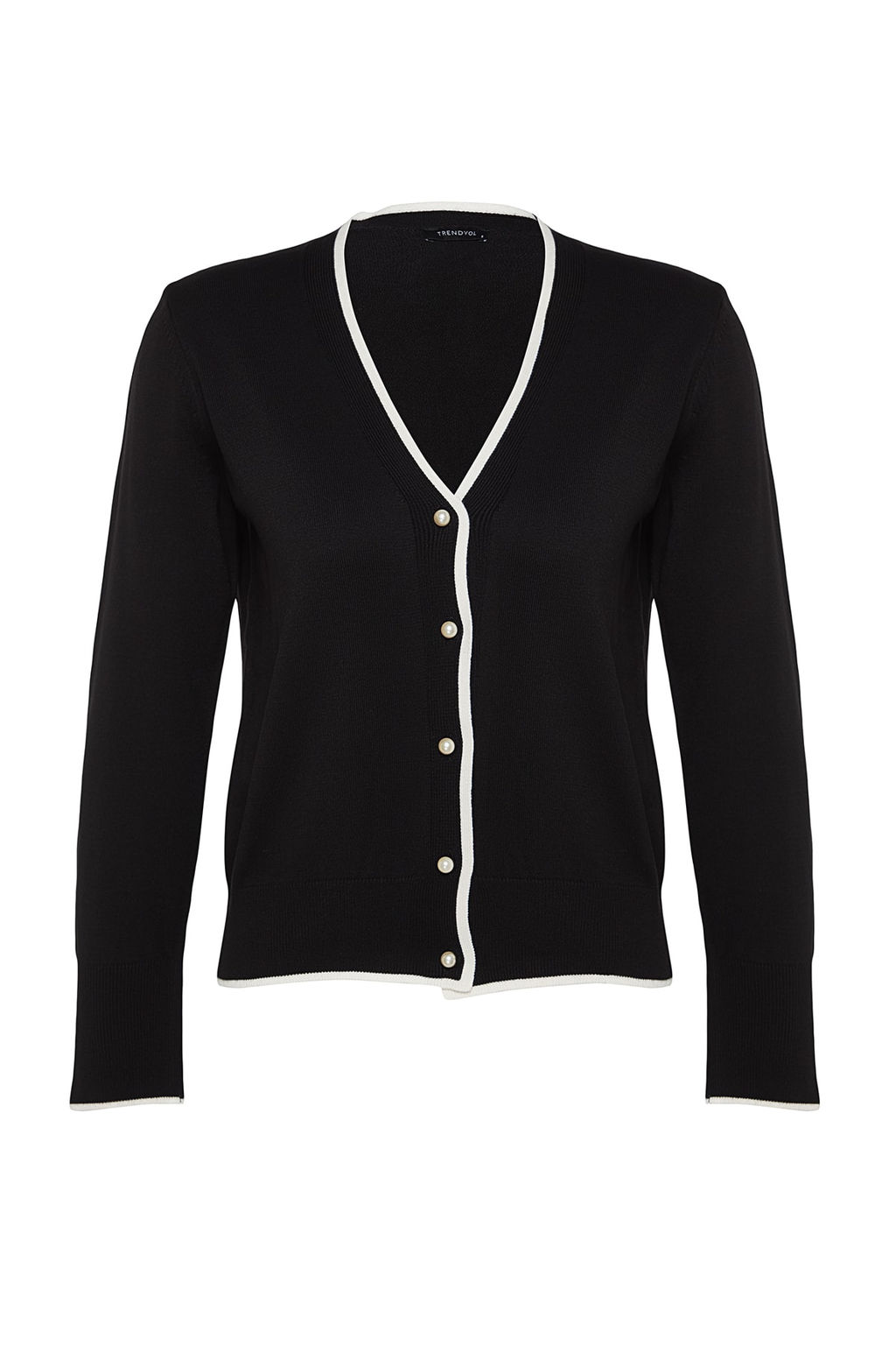 TRENDYOLMILLA Ekru Premium Iplik/Ozel Iplik Kontrast Renkli Triko H?rka TWOAW24HI00063  фото 6