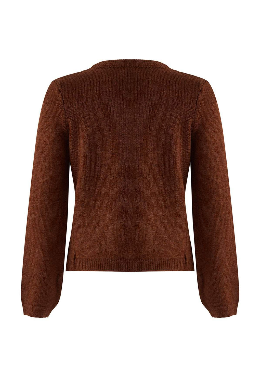 Teen Kahverengi Yumusak Dokulu Genis Kal?p Ekstra Sall? Triko H?rka TWOAW26HI00135