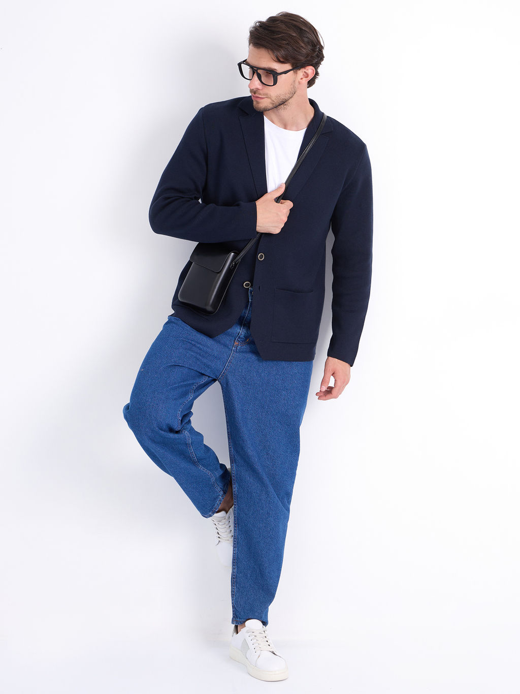 Кардиган мужской GREG G136-KF-т.синий 345