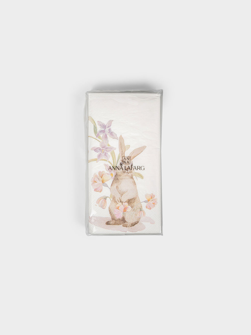Салфетки бумажные, 33х33 см, 20 шт, прямоугольные, белые, Кролик в цветах, Flower Rabbit - Anna lafarg фото 5