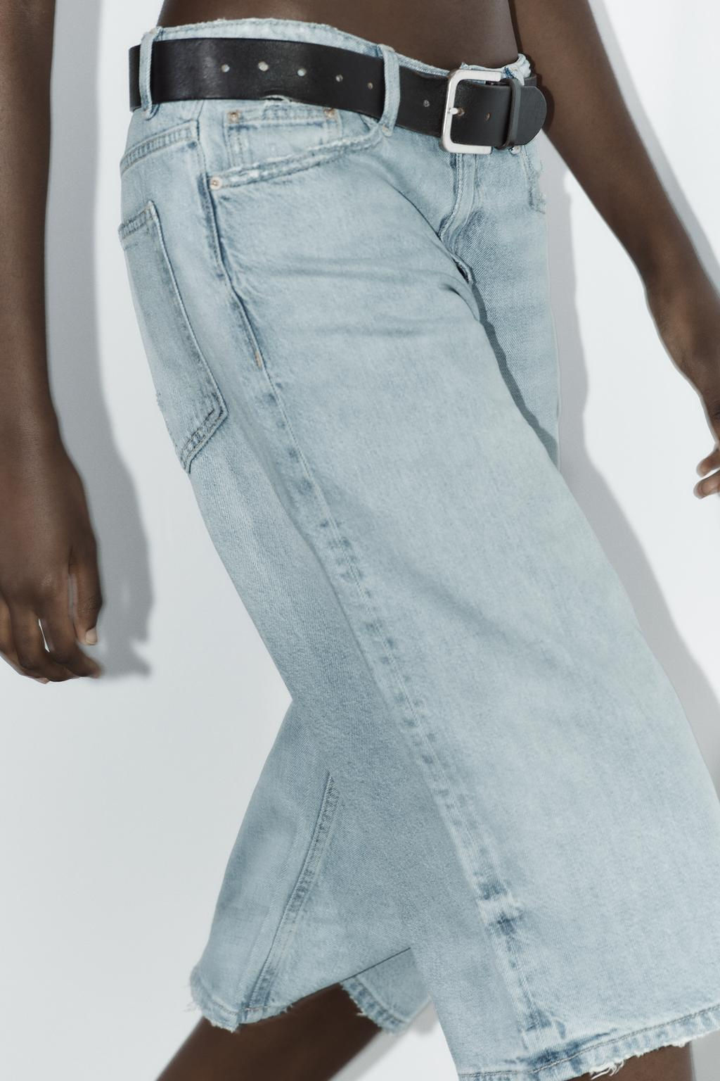 LOW-RISE DENIM JORTS - Zara фото 5