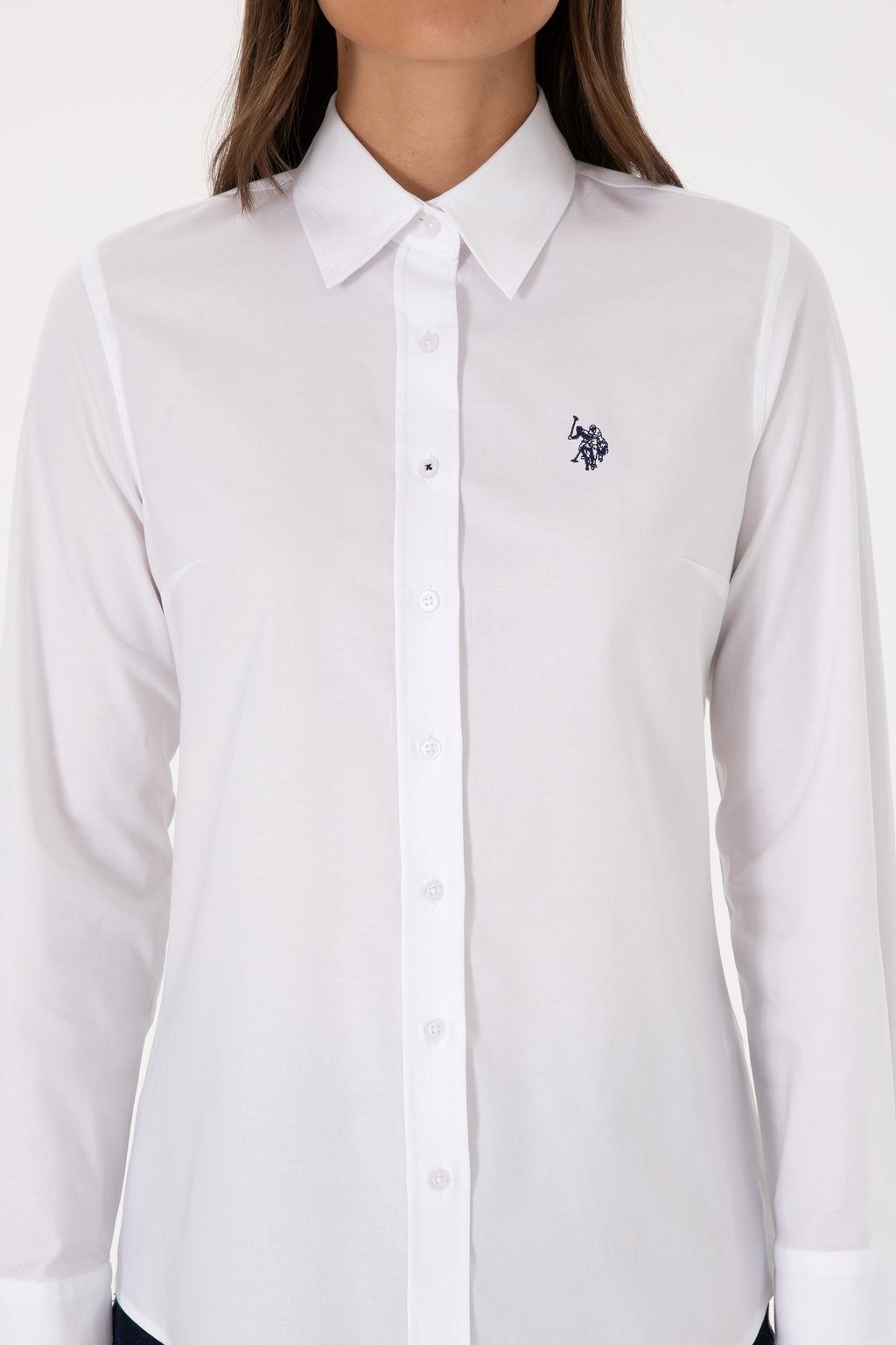 Kad_n Beyaz Uzun Kollu Basic G_mlek Sepette S_rpriz _ndirim - U.s. polo assn фото 6