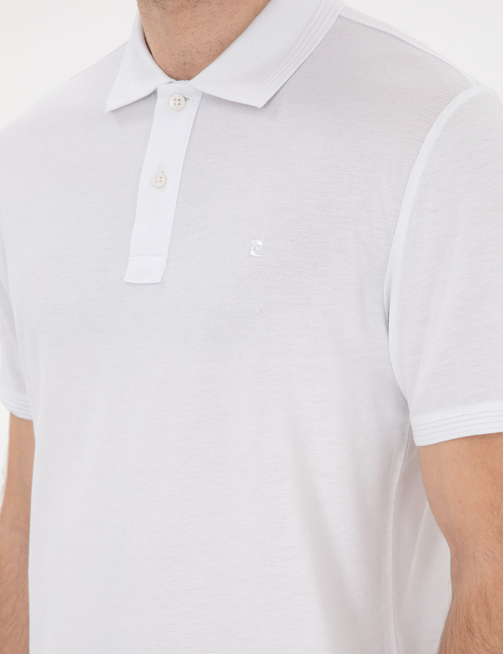 Beyaz Slim Fit K_vr_lmaz Polo Yaka Basic Ti__rt