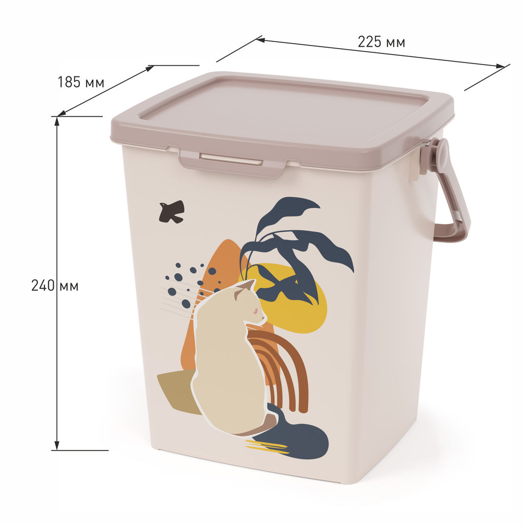 Контейнер для корма Мурка 5,5л (с замком) М8805