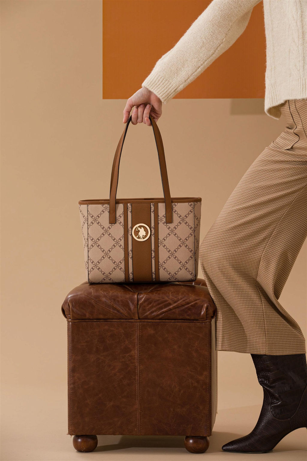 Женская бежевая сумка - U.s. polo assn фото 2