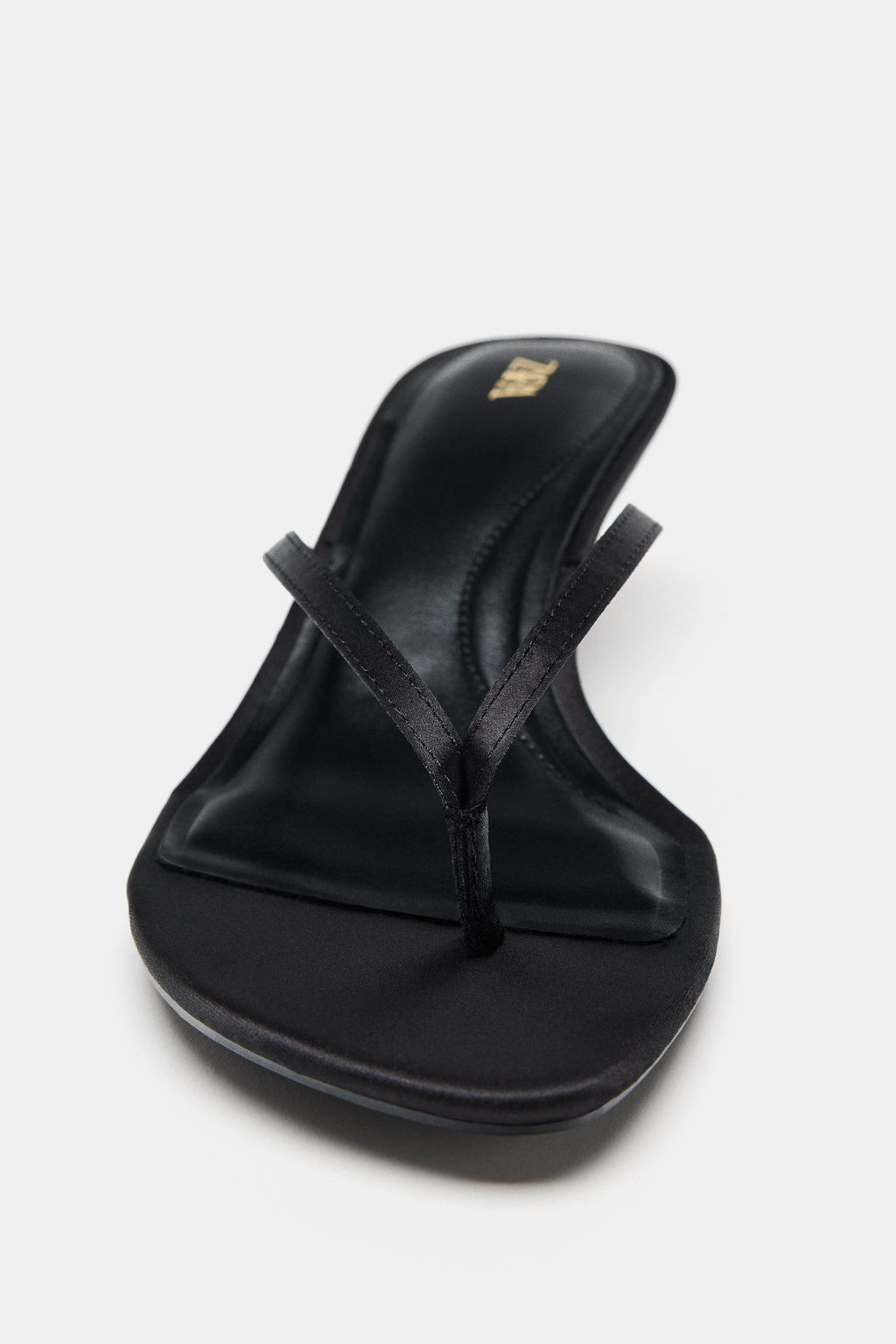 SATIN KITTEN HEEL SANDALS - Zara фото 5