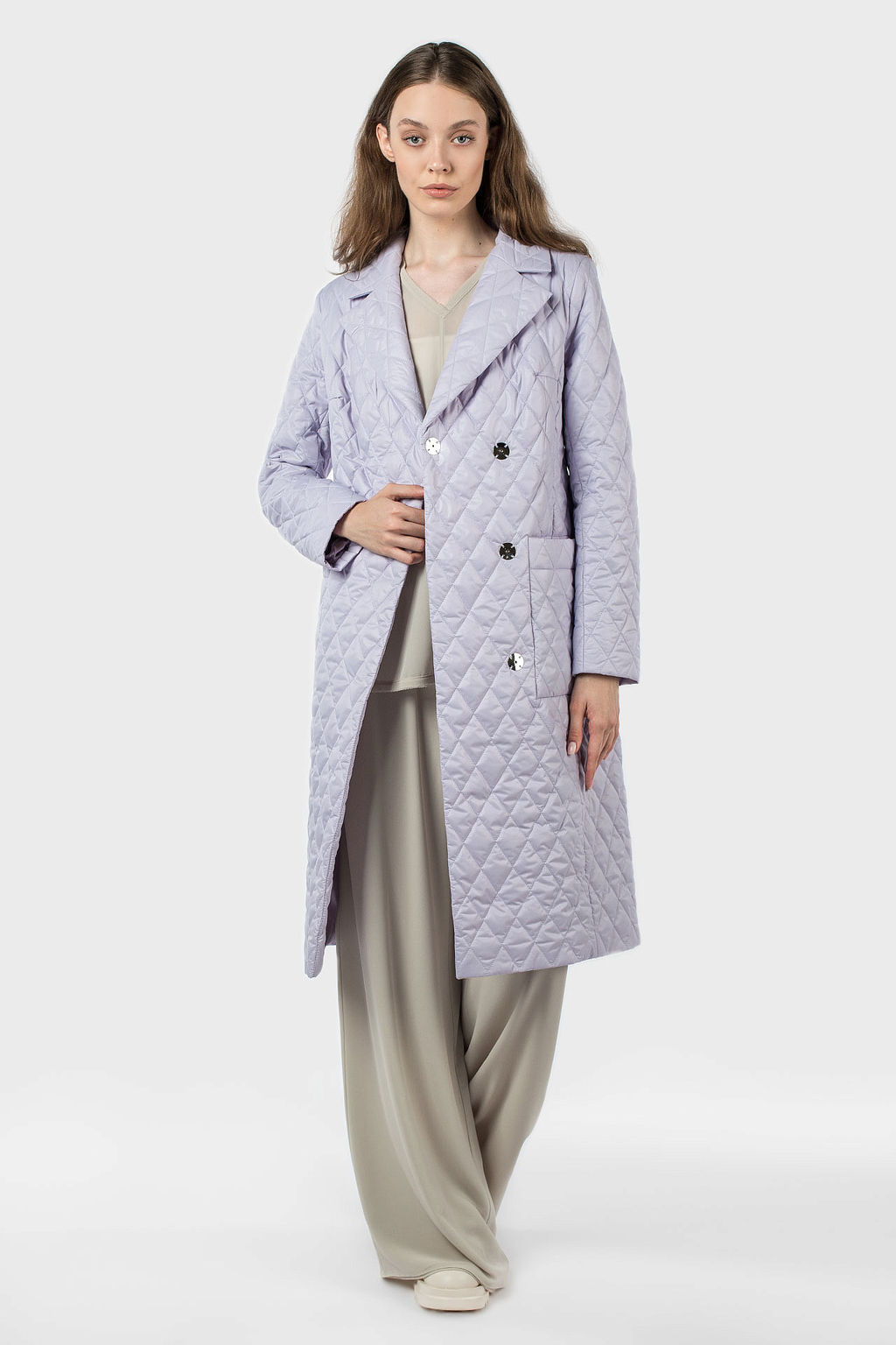 Пальто женское демисезонное (пояс) - El podio фото 2